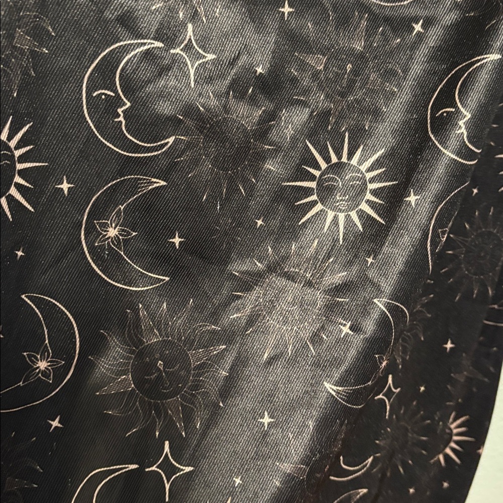 Urban Outfitters Mini Dress Black Dress with Starry Design Size: Medium - Picture 3 of 5